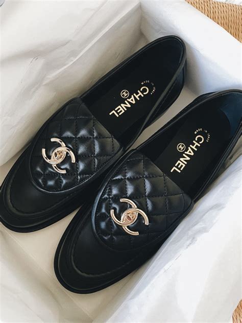 chanel white and black loafers|chanel quilted loafer.